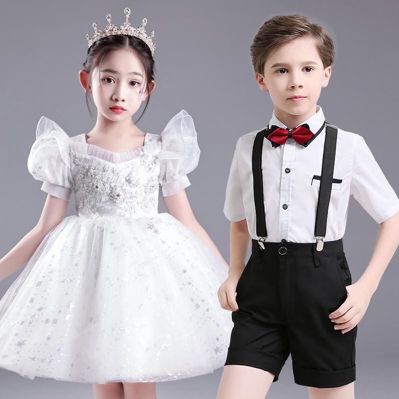 キッズ ファッション 女の子 男の子 かわいい おしゃれ かっこいい 韓国 子供服 プリンセス 発表会 結婚式 高級 スカート ドレス ワンピース セット ティアラ 靴下 シャツ 蝶ネクタイ パンツ 花 キラキラ｜YKC8