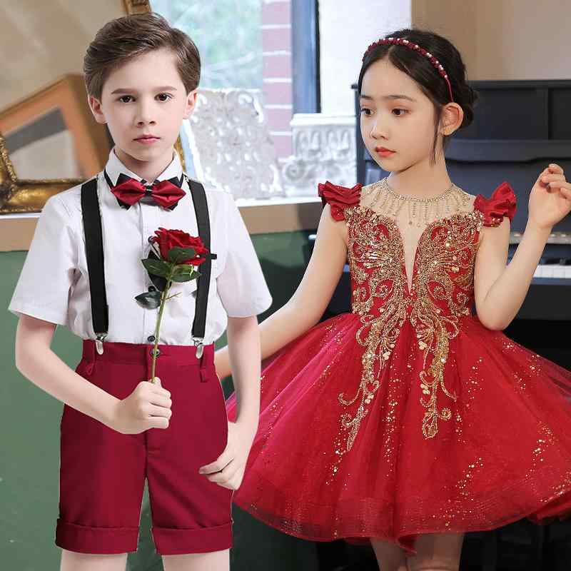 キッズ ファッション 女の子 男の子 かわいい おしゃれ かっこいい 韓国 子供服 プリンセス 発表会 結婚式 高級 衣装 ドレス スカート ワンピース キラキラ スーツ シャツ 花 サスペンダー パンツ セット 靴下 ティアラ リボン 半袖|YKC8