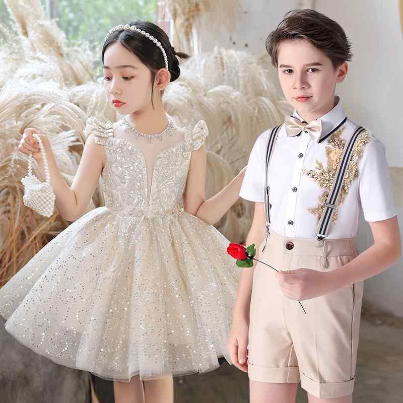 キッズ ファッション 女の子 男の子 かわいい おしゃれ かっこいい 韓国 子供服 プリンセス 発表会 結婚式 高級 衣装 スカート ドレス ワンピース セット 靴下 ティアラ スーツ シャツ 花 蝶ネクタイ パンツ サスペンダー キラキラ｜YKC8
