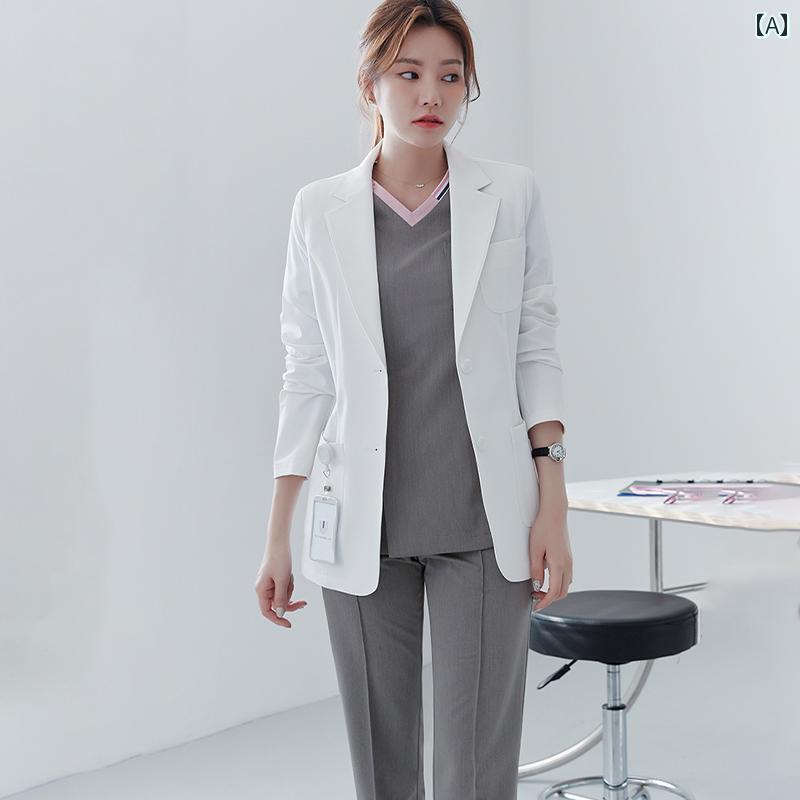 ユニフォーム 制服 春 ハイエンド 韓国 か細い相応う 亭主もち用 遊撃手 白衣 酉の方角が 細く ちびっ子用 お医者さん 白衣 大層らしい 櫂