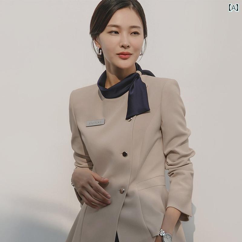 ユニフォーム 制服 旅人宿 向こう正面  美容室  労働者階級 背広 レディース 春 物 二分の一 丈 マルチ スコート 背広