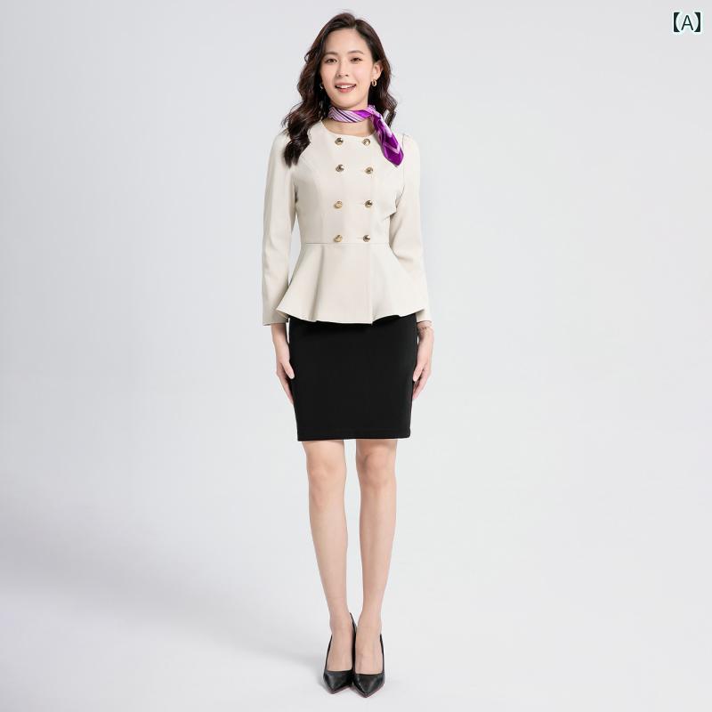 ユニフォーム 制服 韓国 旅人宿 取り引き 部 美容師 背広 スコート 労働者階級 背広  亭主もち用 今めかしい