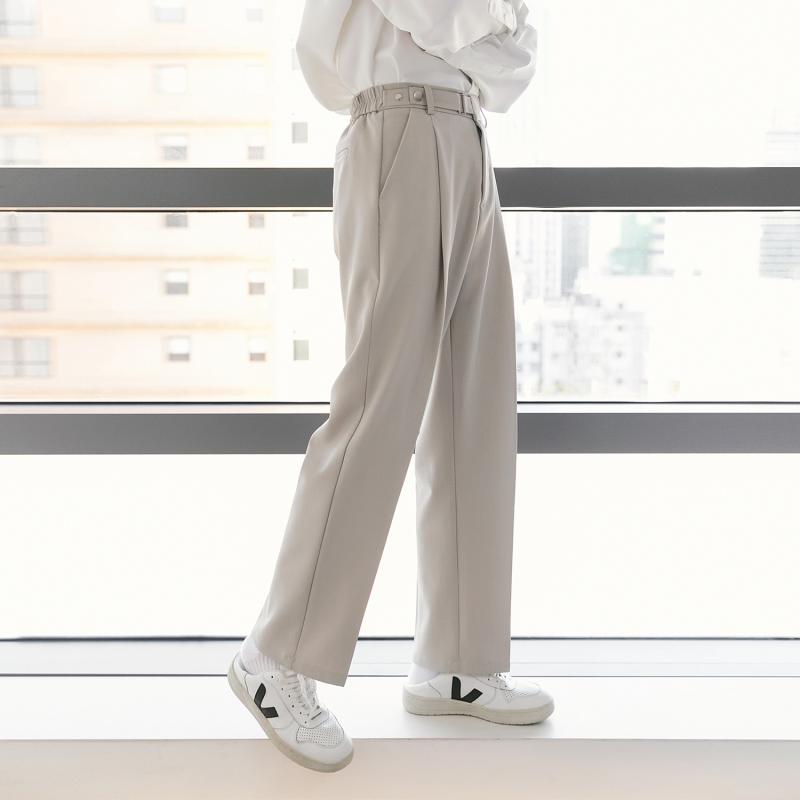 メンズ ファッション 春夏 秋冬 かっこいい オシャレ モテ 男性用 紳士服 服 韓国 シンプル 大人 夏 高級 カジュアル パンツ ドレープ ストレート スーツ パンツ｜YKC8