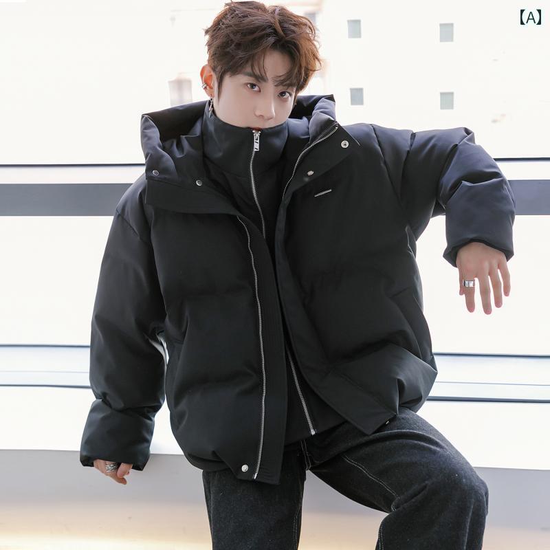 メンズ ファッション 春夏 秋冬 かっこいい オシャレ モテ 男性用 紳士服 服 韓国 シンプル 大人 冬 ファッション フェイク ツーピース コットン ジャケット 防風 暖かい コットン ジャケット