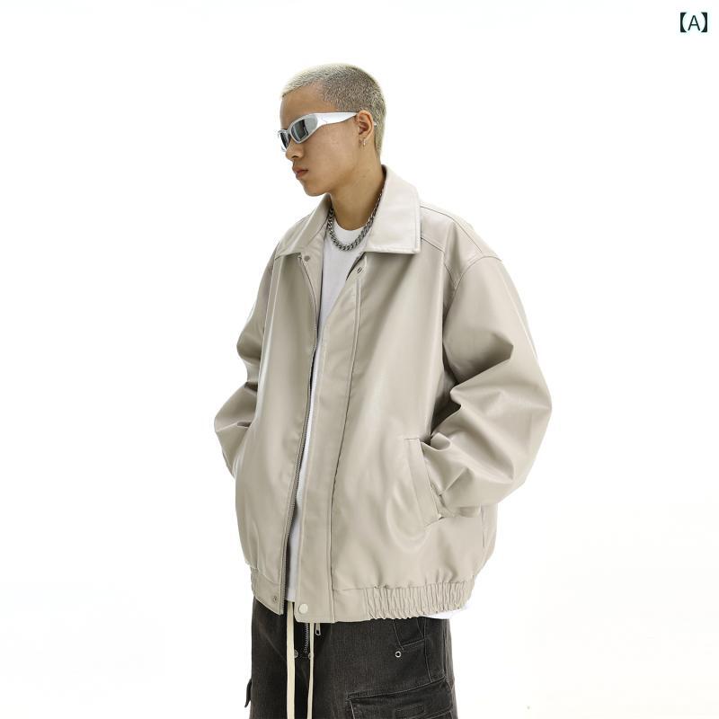 メンズ ファッション 春夏 秋 冬 かっこいい オシャレ モテ 男性用 紳士服 服 韓国 シンプル 大人 秋 冬 ソリッドカラー モーター サイクル ジャケット メンズ レディース用 アメリカン レトロ ヒップ ホップ ジャケット トップス|YKC8