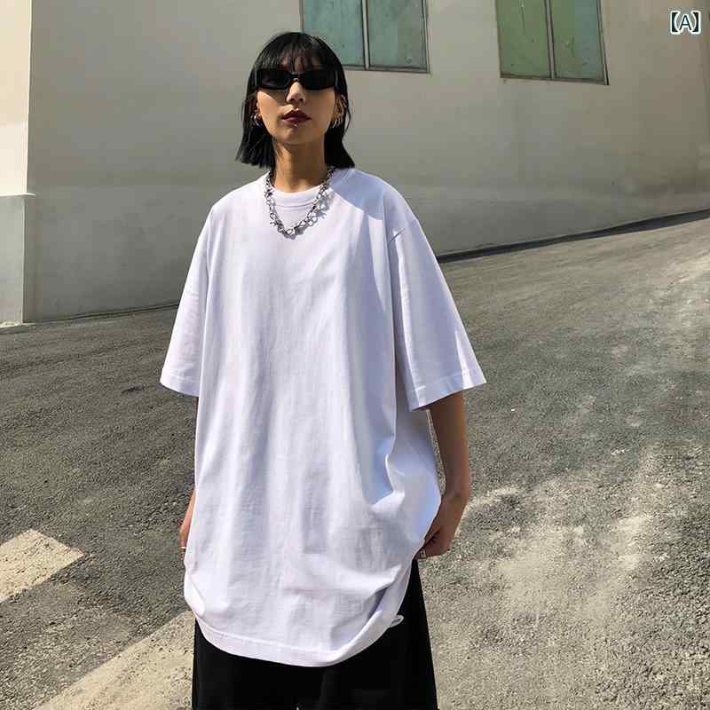 メンズ ファッション 春夏 秋　冬 かっこいい オシャレ モテ 男性用 紳士服 服 韓国 シンプル 大人 夏 オーバー サイズ 綿 半袖 無地 カジュアル シャツ ラウンドネック T シャツ トップス メンズ レディース用｜YKC8