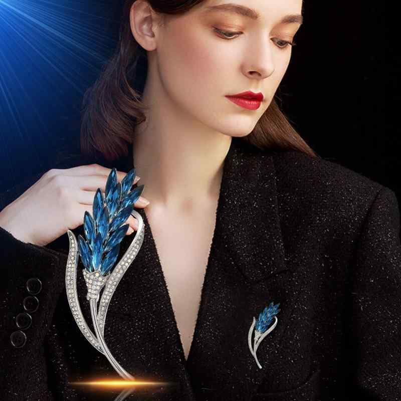 レディース ファッション 女性 装飾 おしゃれ かわいい アクセサリー ジュエリー ブローチ コサージュ エレガント 高級 韓国 キラキラ ラインストーン クリスタル 麦 ピン ギフト 母の日 敬老 プレゼント