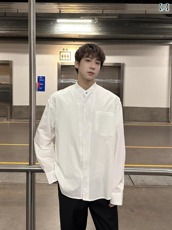 メンズ 流行り物 春夏 秋冬 かっこいい オシャレ モテ 成人男性用 成人男性  韓国 分かりやすい 成年者 照明ランプ色合い 長袖 ティーシャツ メンズ 歳月 心地よい 白いこと ティーシャツ トップス-カジュアルシャツ