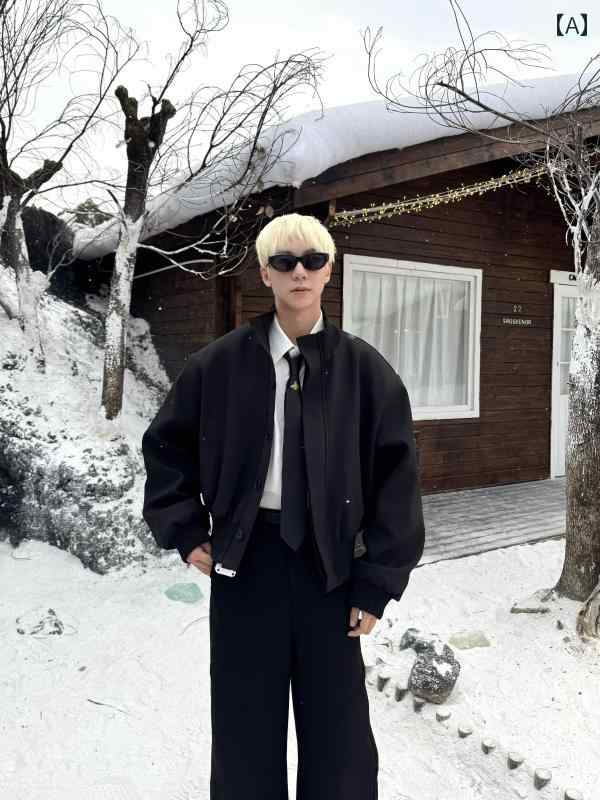 メンズ 流行り物 春夏 秋冬 かっこいい オシャレ モテ 成人男性用 成人男性  韓国 分かりやすい 成年者 アメリカン レトロ 上衣 メンズ 秋冬 朦朦たる 上衣 遊撃手 上衣 メンズファッション-コート・ジャケット