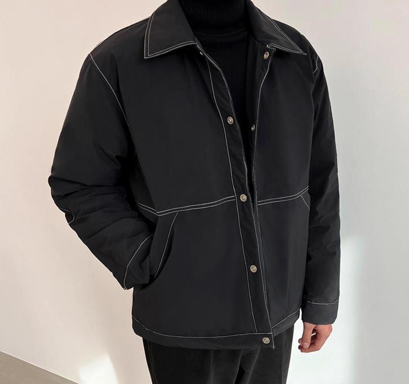 メンズ ファッション 春夏 秋冬 かっこいい オシャレ モテ 男性用 紳士服 服 韓国 シンプル 大人 トップステッチ メンズ 秋冬 ジャケット ショート 薄手 ジャケット