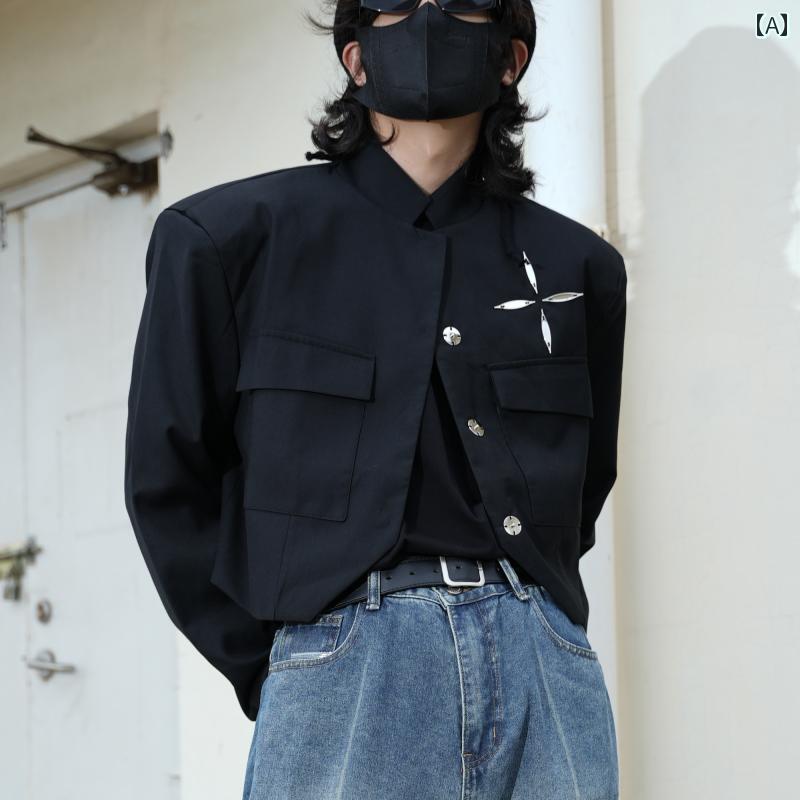メンズ ファッション 春夏 秋冬 かっこいい オシャレ モテ 男性用 紳士服 服 韓国 シンプル 大人 タンドカー ショート レザー メンズ 春秋 カジュアル ジャケット ーツ