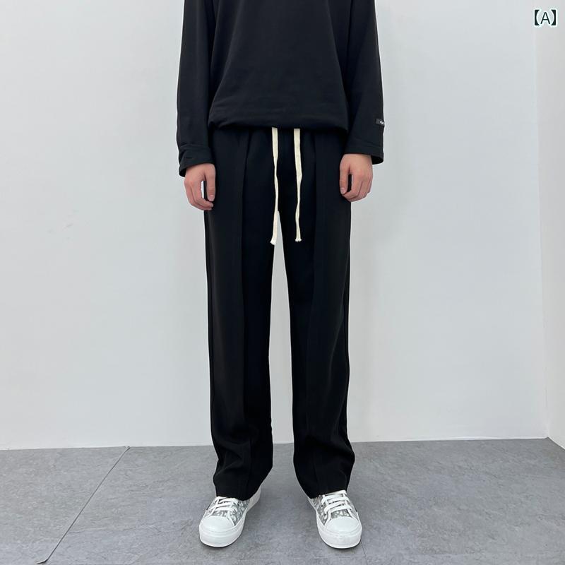 メンズ ファッション 春夏 秋冬 かっこいい オシャレ モテ 男性用 紳士服 服 韓国 シンプル 大人 ドレープ 感 メンズ レディー トリート アメリカ ズボン ファッション トレート カジュアル ーツ ロング パンツ｜YKC8 29,438円