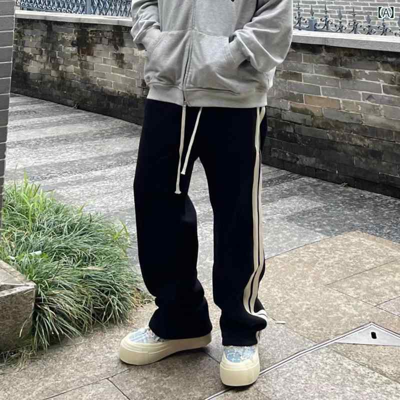 メンズ ファッション 春夏 秋冬 かっこいい オシャレ モテ 男性用 紳士服 服 韓国 シンプル 大人 平行 棒 トイプ メンズ トリート ポーツ パンツ カジュアル 春秋 夏 トレート ワイド レッグ フロア レング パンツ｜YKC8 29,438円