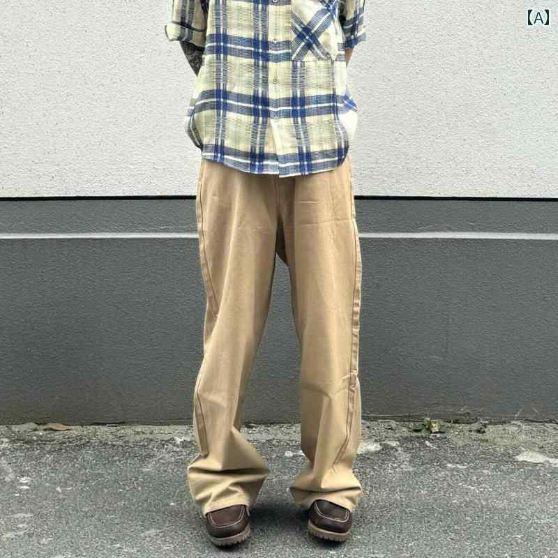 メンズ ファッション 春夏 秋冬 かっこいい オシャレ モテ 男性用 紳士服 服 韓国 シンプル 大人 アメリカン レトロ ウォッシュ シルエット デニムオーバーオール メンズ 春秋 トレート ワイド レッグ カジュアル モ ッピング ロング パンツ