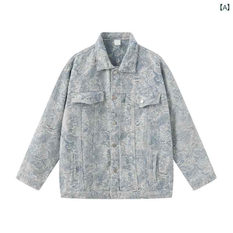 メンズ ファッション 春夏 秋冬 かっこいい オシャレ モテ 男性用 紳士服 服 韓国 シンプル 大人 トリート アメリカン レトロ デニムジャケット メンズ 春秋 カジュアル ショート ジャケット|YKC8