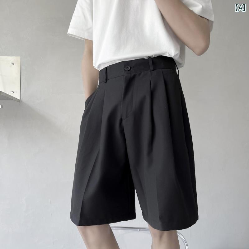 メンズ ファッション 春夏 秋冬 かっこいい オシャレ モテ 男性用 紳士服 服 韓国 シンプル 大人 高級 スーツ ショート パンツ メンズ 夏 薄手 韓国 カジュアル 五分丈 ズボン スポーツ アウターパンツ 6,470円