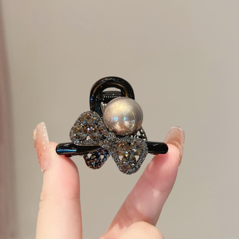 レディース ファッション 女性 かわいい おしゃれ 韓国 高級 ギフト プレゼント アクセサリー ジュエリー 髪飾り ヘアピン 後頭部 パール クリップ キラキラ ラインストーン リボン 髪留め セット 装飾