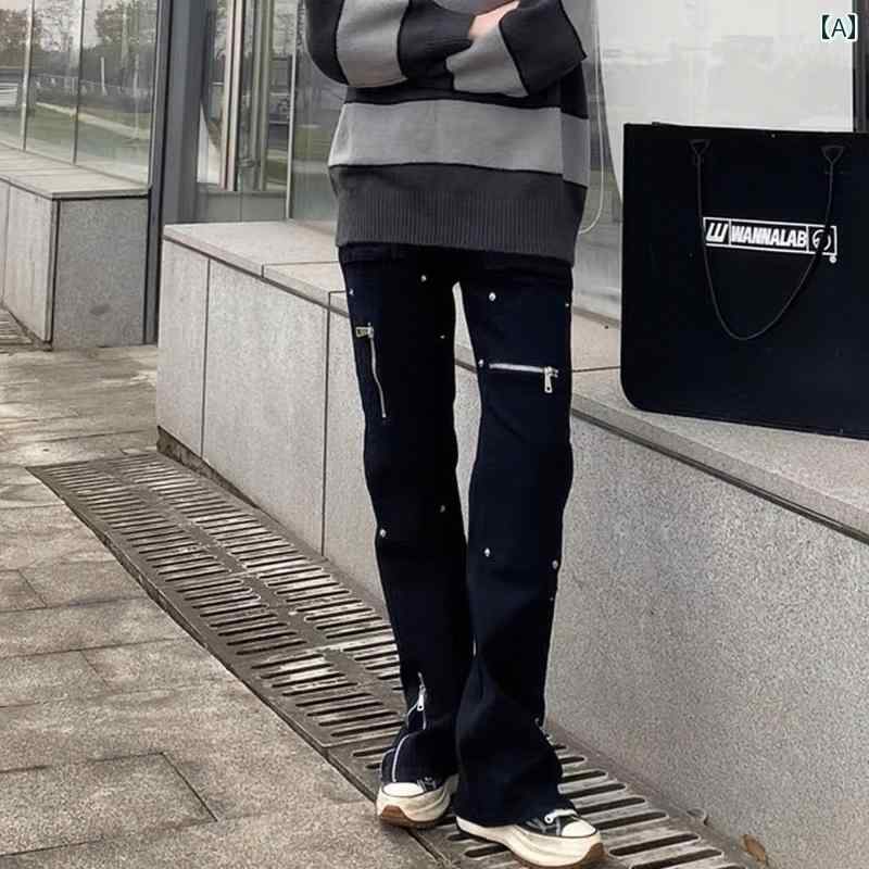 メンズ ファッション 春夏 秋冬 かっこいい オシャレ モテ 男性用 紳士服 服 韓国 シンプル 大人 アメリカン ストリート 機能 ジッパー ジーンズ 男性用 ストレート レッグ ロギング ワークウェア カジュアル ロング パンツ｜YKC8 29,643円