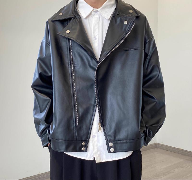 メンズ ファッション 春夏 秋冬 かっこいい オシャレ モテ 男性用 紳士服 服 韓国 シンプル 大人 ライダース レザージャケット メンズショート カジュアル 春秋冬 ジャケット コート レトロ｜YKC8