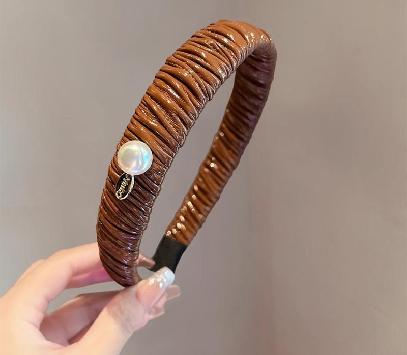 レディース ファッション 女性 かわいい おしゃれ 韓国 高級 ギフト プレゼント アクセサリー ジュエリー 髪飾り ヘア シンプル ヘッド バンド カチューシャ パール 光沢 大人 上品 装飾｜YKC8