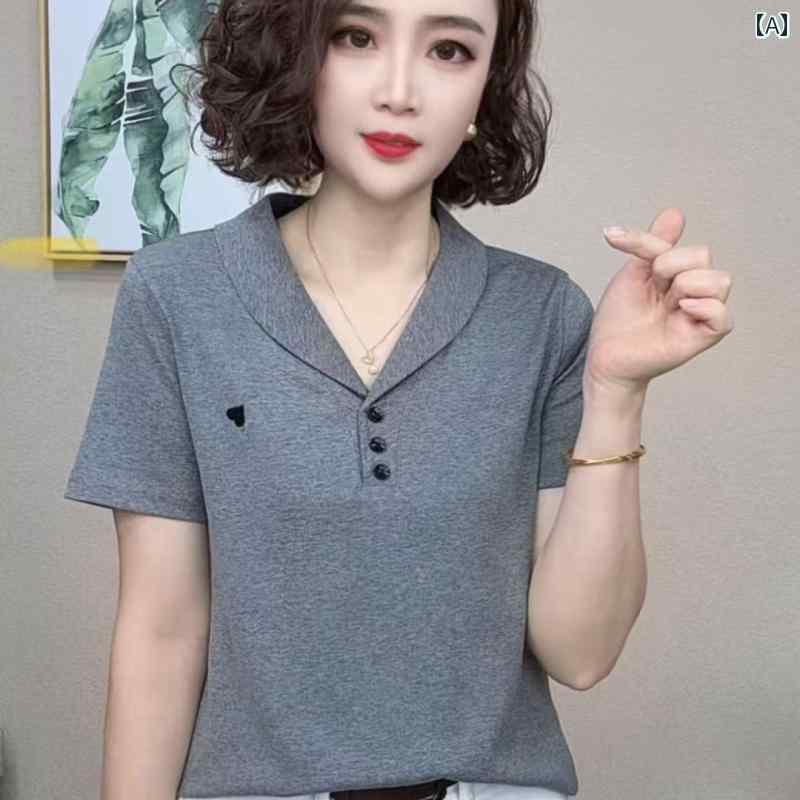 レディース ファッション おしゃれ 春夏 秋 冬 大人 上品 高級 マダム ミス ミセス プレゼント 女性 スリムフィット 半袖 シャツトップ 夏 T シャツ スタイリッシュ|YKC8