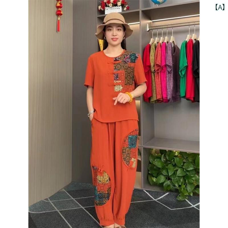 レディース ファッション おしゃれ 春夏 秋 冬 大人 上品 高級 マダム ミス ミセス プレゼント お母さん 夏服 スーツ カジュアル 大きいサイズ 半袖 トップス パンツ ツーピース スーツ|YKC8