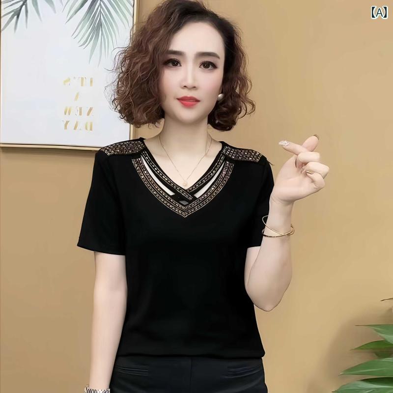 レディース ファッション おしゃれ 春夏 秋　冬 大人 上品 高級 マダム ミス ミセス プレゼント 女性　ファッション　無地　シャツ　半袖　シンプル　マザー　サマー　ドレス　スタイル　T　シャツ　カジュアル　トップ｜YKC8