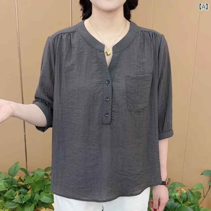 レディース ファッション おしゃれ 春夏 秋 冬 大人 上品 高級 マダム ミス ミセス プレゼント 女性 服 多目的 カジュアル ママ ウェア ゆったり 半袖 ブラウス スタイリッシュ トップス T シャツ レディース|YKC8