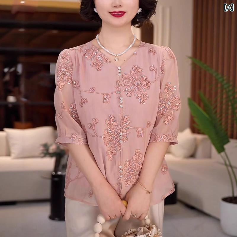 レディース ファッション おしゃれ 春夏 秋 冬 大人 上品 高級 マダム ミス ミセス プレゼント お母さんドレス シフォンブラウス スーツ 夏 洋風 トップス ツーピース スーツ|YKC8