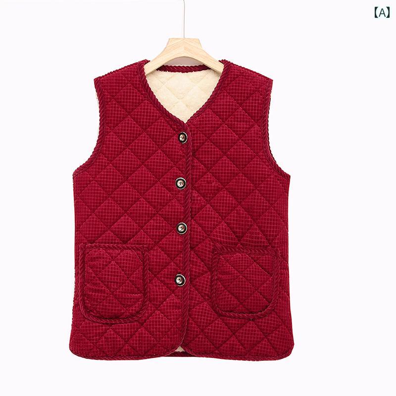 レディース ファッション おしゃれ 春夏 秋 冬 大人 上品 高級 マダム ミス ミセス プレゼント 女性 秋 冬 コーデュロイ ベストウエスト コート コーデュロイ マザー 裏起毛 ベスト|YKC8