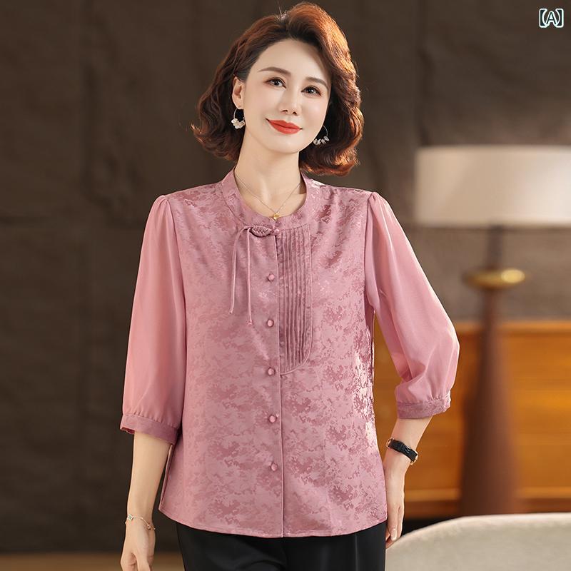 レディース ファッション おしゃれ 春夏 秋 冬 大人 上品 高級 マダム ミス ミセス プレゼント 母 夏 シフォンシャツ スーツ 女性 夏 スタイリッシュ トップ ツーピース スーツ|YKC8