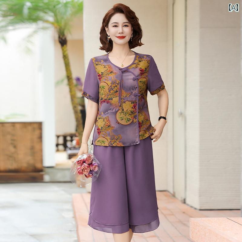 レディース ファッション おしゃれ 春夏 秋　冬 大人 上品 高級 マダム ミス ミセス プレゼント 女性　半袖　シフォンシャツ　スタイリッシュ夏　ゆったり　トップ　ワイド　レッグ　パンツ　スカート　ツーピース　スーツ｜YKC8