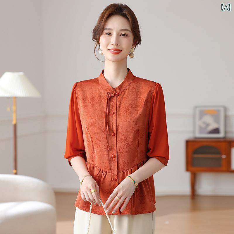 レディース ファッション おしゃれ 春夏 秋 冬 大人 上品 高級 マダム ミス ミセス プレゼント 西洋 母 夏 ドレス シフォンブラウス 女性 ファッション トップス ツーピース スーツ|YKC8