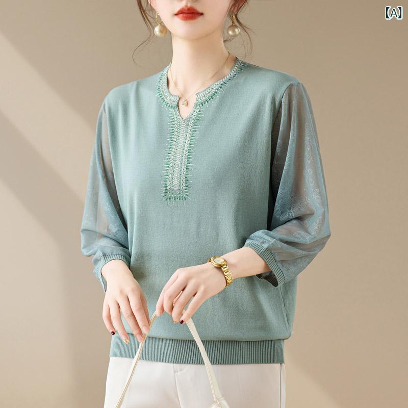 レディース ファッション おしゃれ 春夏 秋　冬 大人 上品 高級 マダム ミス ミセス プレゼント 母　日　ファッション　ママ　シフォン　セーター　春夏　トップス　婦人服　ツーピース　スーツ｜YKC8 30,181円