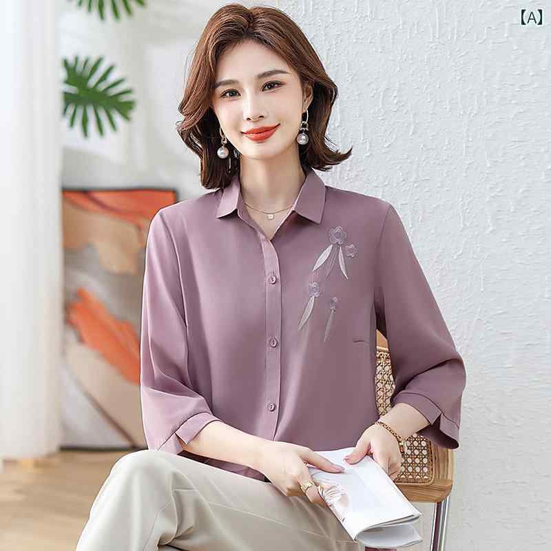 レディース ファッション おしゃれ 春夏 秋 冬 大人 上品 高級 マダム ミス ミセス プレゼント 女性 春夏お母さん おしゃれシャツ 半袖 シフォンシャツ おしゃれ薄手 カーディガン トップス ツーピース スーツ|YKC8