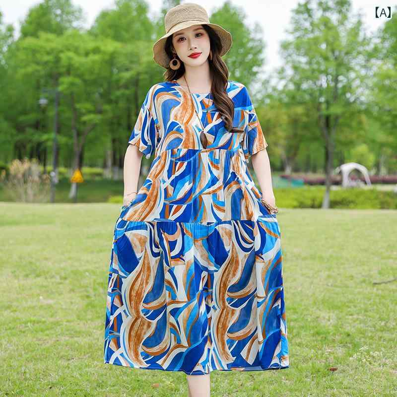 レディース ファッション おしゃれ 春夏 秋 冬 大人 上品 高級 マダム ミス ミセス プレゼント 夏 高級 コットン ドレス レディース ミディアム 丈 スタイリッシュ アウターウェア 人工 コットン 花柄 コットンスカート|YKC8