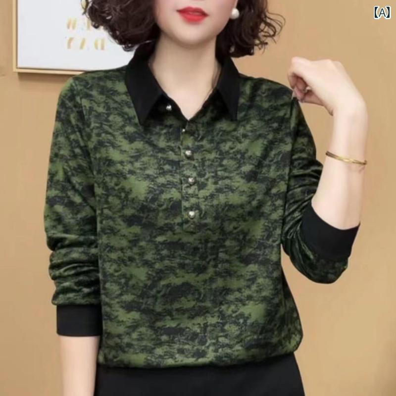 レディース ファッション おしゃれ 春夏 秋 冬 大人 上品 高級 マダム ミス ミセス プレゼント 春 秋 婦人服 洋風 小さい シャツ ママ 服長袖 トップス T シャツ|YKC8