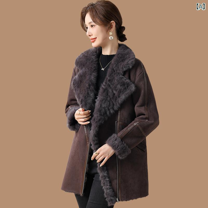 レディース ファッション おしゃれ 春夏 秋 冬 大人 上品 高級 マダム ミス ミセス プレゼント ママ 秋 冬 スタイリッシュ 毛皮コート女性 冬服 裏起毛 厚手 綿 ジャケット 保温性ます|YKC8