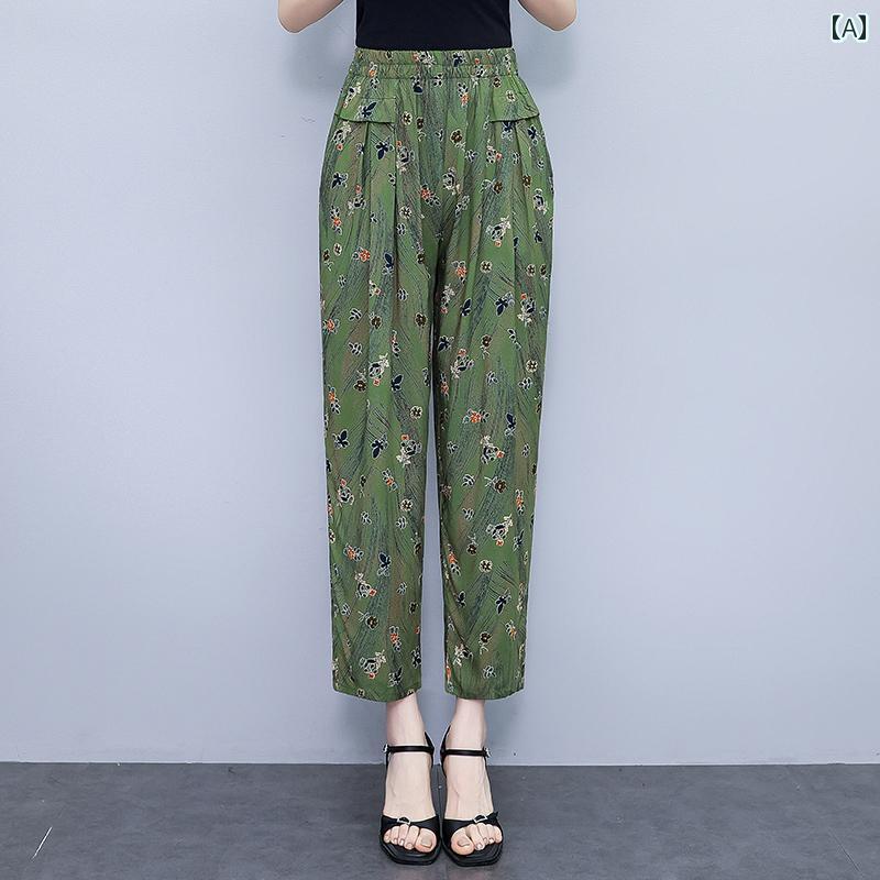 レディース ファッション おしゃれ 春夏 秋 冬 大人 上品 高級 マダム ミス ミセス プレゼント 綿 レディースパンツ 薄手 大きいサイズ ゆったり パンツ パンツ アウターウェア 母 カジュアル パンツ|YKC8