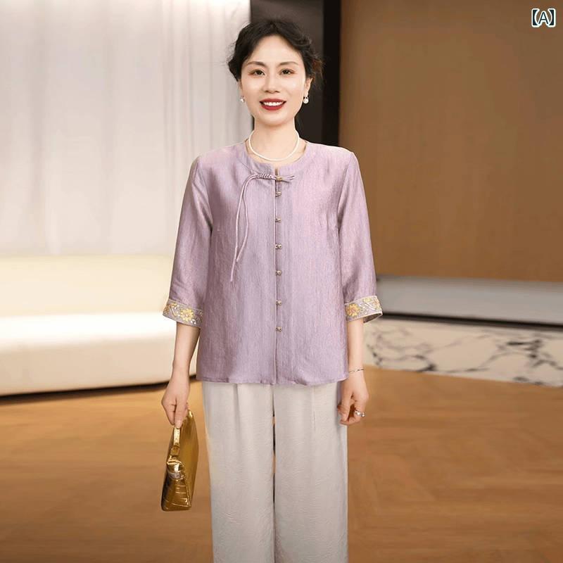 レディース ファッション おしゃれ 春夏 秋　冬 大人 上品 高級 マダム ミス ミセス プレゼント ママ　夏　半袖　トップス　レディース　ゆったり　大きいサイズ　おしゃれ　スリム　ツーピース　スーツ｜YKC8