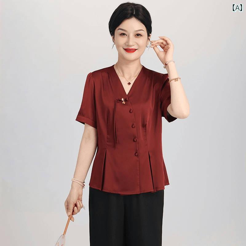 レディース ファッション おしゃれ 春夏 秋　冬 大人 上品 高級 マダム ミス ミセス プレゼント 母　日　服　母　夏服　品格　上品スーツ　　婦人服　半袖　おしゃれトップス｜YKC8