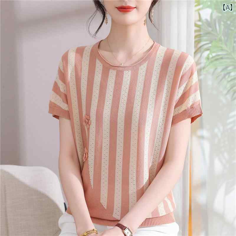 レディース ファッション おしゃれ 春夏 秋　冬 大人 上品 高級 マダム ミス ミセス プレゼント ママ　夏　ファッション　半袖　T　シャツ　ブラウス　　冷感　トップ　女性　夏　スーツ