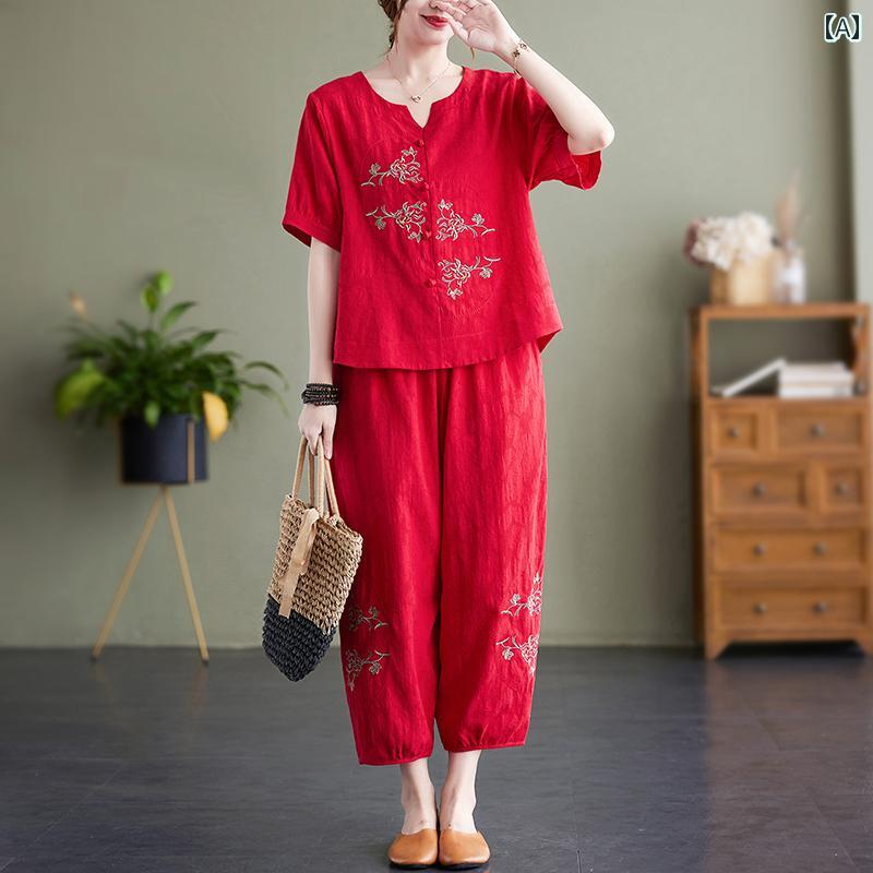 レディース ファッション おしゃれ 春夏 秋　冬 大人 上品 高級 マダム ミス ミセス プレゼント 婦人服　母　服　夏　綿　麻　半袖　トップス　夏　風　　ツーピース　スーツ　おしゃれ