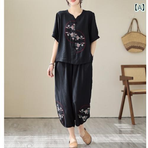 レディース ファッション おしゃれ 春夏 秋 冬 大人 上品 高級 マダム ミス ミセス プレゼント ママ 服 夏 綿 麻 ツーピース スーツ リネン 半袖 T シャツ トップス おしゃれ 婦人服|YKC8