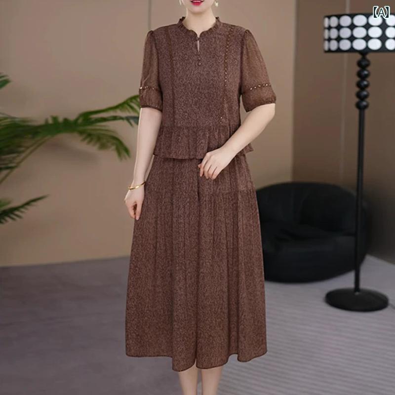 レディース ファッション おしゃれ 春夏 秋　冬 大人 上品 高級 マダム ミス ミセス プレゼント ドレス　　女性　夏　母　日　ホット　高級高級　ドレス｜YKC8