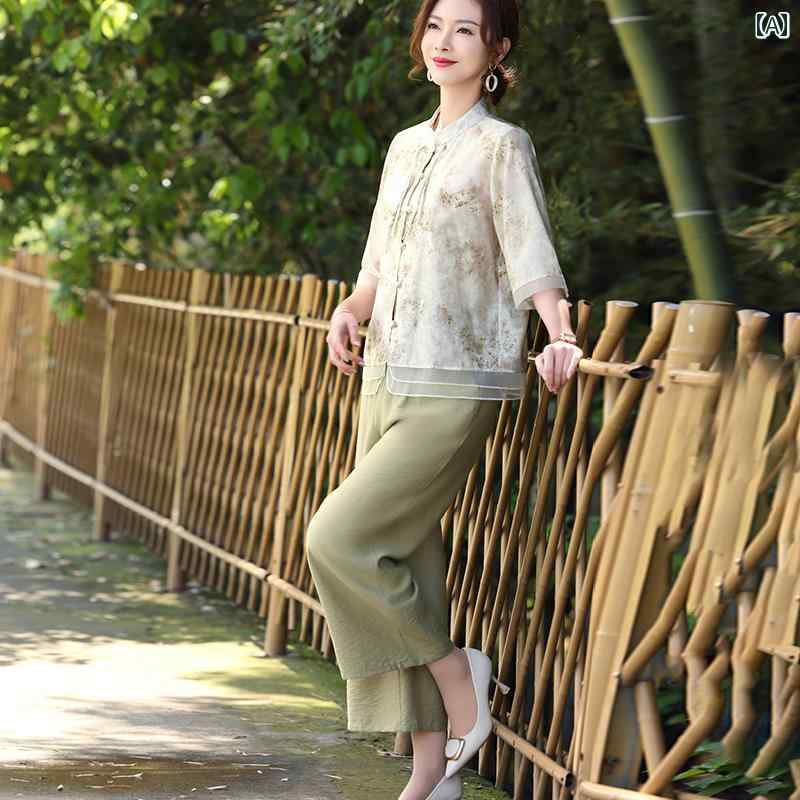 レディース ファッション おしゃれ 春夏 秋 冬 大人 上品 高級 マダム ミス ミセス プレゼント ママ 西洋 半袖 綿 麻 スーツ 女性 T シャツ トップス 服 夏|YKC8