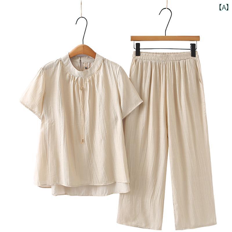 レディース ファッション おしゃれ 春夏 秋　冬 大人 上品 高級 マダム ミス ミセス プレゼント ママ　夏　スーツ　T　シャツ　若々しい　女性　義母　半袖　薄手｜YKC8 29,438円