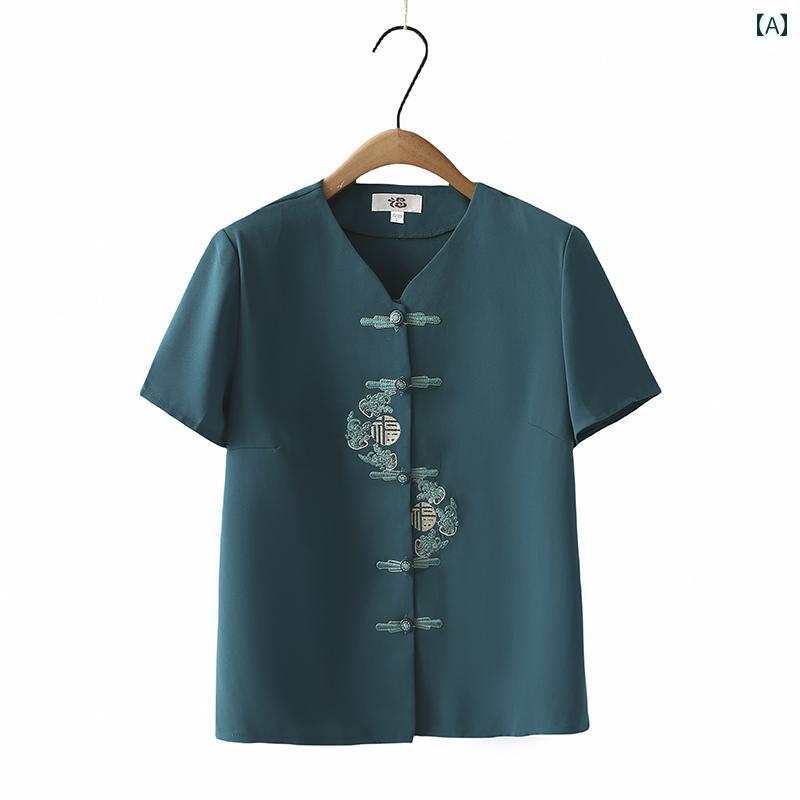 レディース ファッション おしゃれ 春夏 秋 冬 大人 上品 高級 マダム ミス ミセス プレゼント 高齢者 服 レディース 夏 スーツ 半袖 シャツ 母 日 ママ 夏 トップス おしゃれなおばあちゃん 服|YKC8