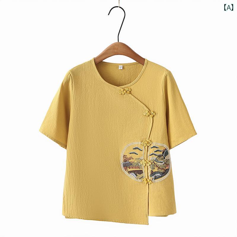 レディース ファッション おしゃれ 春夏 秋 冬 大人 上品 高級 マダム ミス ミセス プレゼント 夏服 以上スーツ 女性 トップス 半袖 綿 麻 T シャツ|YKC8