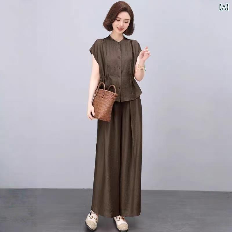 レディース ファッション おしゃれ 春夏 秋 冬 大人 上品 高級 マダム ミス ミセス プレゼント ママ 夏服  大きいサイズ スーツ トップス おしゃれ半袖 シャツ T シャツ おしゃれショート パンツ 小さい サイズ シャツ